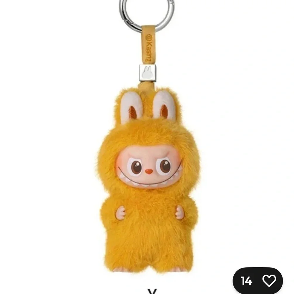 POP MART Labubu V4 The Monsters Pin For Love Alphabet Plush Pendant - Letter Y - Picture 2 of 3